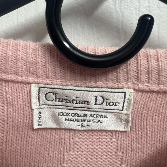Christian Dior Pink Sweater sz. LG - Picture 2 of 5